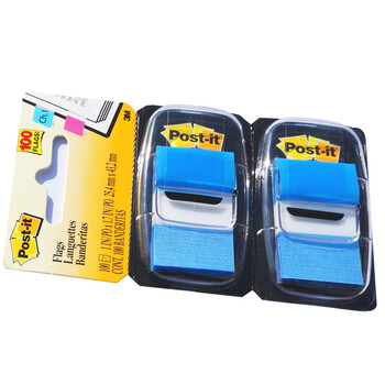 3M 便利贴 便条纸/报事贴/便签纸/抽取式指示标签 办公用品 学习用品文具 680-BE2（蓝色）