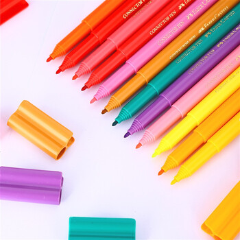 辉柏嘉（Faber-castell）水彩笔可水洗幼儿园可拼砌软头儿童绘画30色可拼切积木155077水彩笔