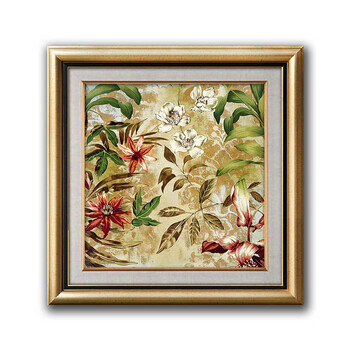 
                                                                                KINGART  欧式装饰画 美式客厅沙发背景墙画 简欧卧室床头画花卉二联画原版画芯餐厅挂画S147 花开富贵A单幅价格 50*50                