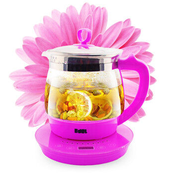 宜阁KT807花茶煮茶器高硼硅玻璃养生壶 养身茶壶1.8L全自动保温多功能电锅煎药壶电热锅