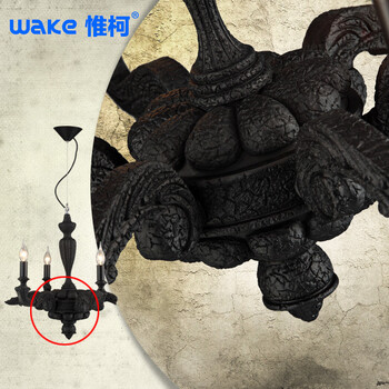 惟柯(wake)工业怀旧简约欧式餐厅吧台美式复古乡村吊灯WD997 吊灯