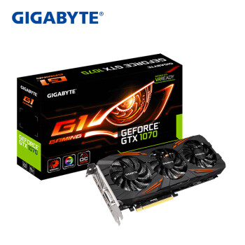 GIGABYTE 技嘉 GTX 1070 G1 GAMING 1594-1784MHz/8008MHz 8G/256bit GDDR5吃鸡显卡 +凑单品