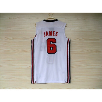 美国队球衣 白色梦一队刺绣篮球服 训练服 组队队服 梦一詹姆斯 xl