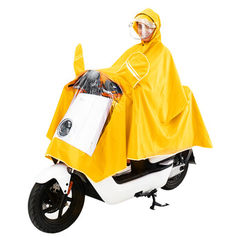 
                                        雨衣男女雨披电动车摩托车加大雨衣单人加厚时尚透明大帽檐雨披双帽檐雨披双面罩加大雨衣 双面罩黄色                