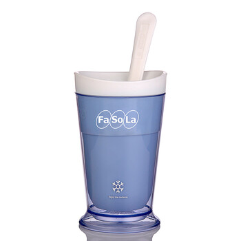 FaSoLa品牌自制冰淇淋冰沙杯 创意奶昔杯子 diy雪糕沙冰杯 纯净蓝250ml