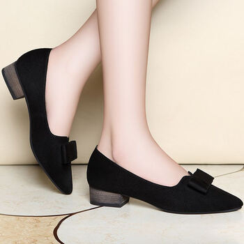 女士皮鞋春秋2018新款百搭尖头单鞋女 时尚夏天鞋子女平底瓢鞋sn7559