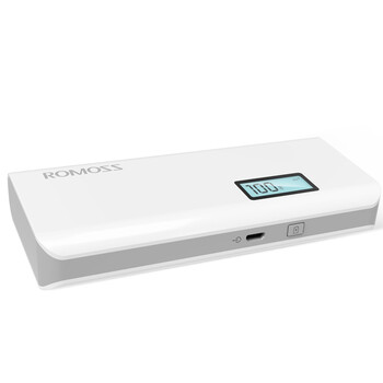 
                                        罗马仕（ROMOSS）10000毫安sense4P轻薄小巧迷你便携LED数显屏高清移动电源充电宝白色 适用于苹果华为小米                