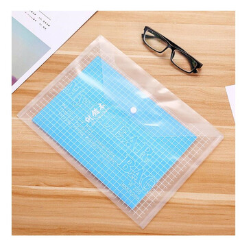 多功能彩色网格文件夹 商务透明文件袋/公文包 白色