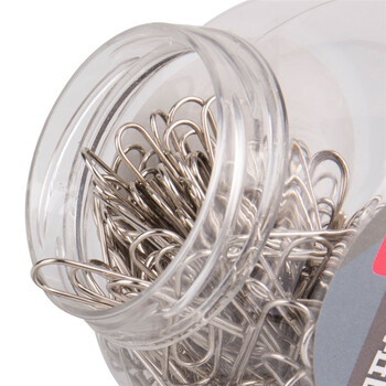 得力（deli）(deli)29mm镀镍回形针 3号金属防锈曲别针 200只/桶 办公室文具用品 0052