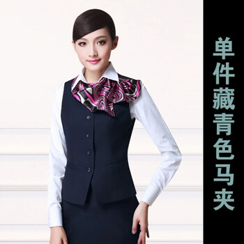 
                                        荣业 女士马夹2017春季黑色西装工装职业装女装西装马甲 工服大码背心 黑色马甲 XXL                