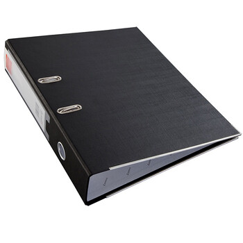 齐心（COMIX） A4带孔文件夹 加厚型欧式快劳夹F/C 2寸 黑色A107N