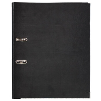 齐心（COMIX） A4带孔文件夹 加厚型欧式快劳夹F/C 2寸 黑色A107N