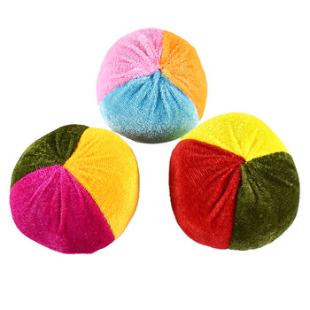 彩色布儿童沙包1005幼儿园学生投掷丢玩具毛绒布 5个装 毛绒布沙包5个