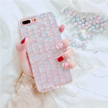 韩国镭射贝壳亮片iphone 7plus手机壳苹果6s个性女款全包边软壳潮 7代