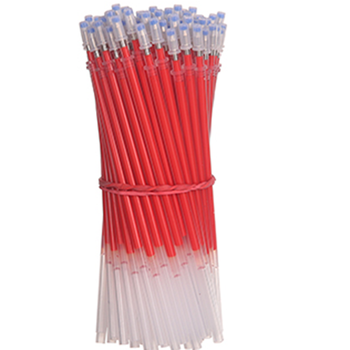 中性笔碳素水笔芯0.5mm子弹头替换芯 红色100支装