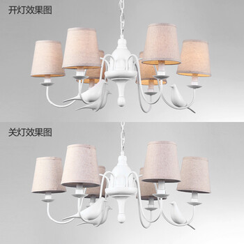 奥朵 美式乡村吊灯 客厅灯田园吊灯 卧室餐厅灯欧式铁艺吊灯30740 单头 CL30740