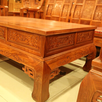 吕可可仿古典红木家具花梨木客厅沙发茶几实木套装组合 新古典 明清