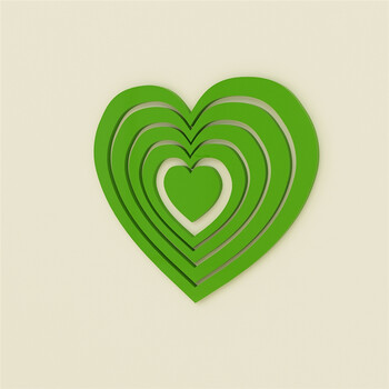 美丽印记心形立体墙贴3d墙纸贴卧室家居装饰沙发背景墙新房装饰 绿色