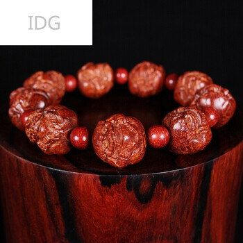 idg- 小叶紫檀佛珠手串 佛珠手链男女款木串手珠 15毫米
