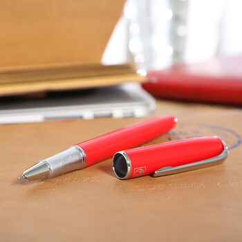 毕加索（pimio）钢笔 签字笔财务特细0.38mm商务办公礼品成人学生练字男女开学礼物马拉加系列916法兰红