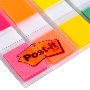 3M【全网低价】便签 报事贴/便利贴/便签纸/透明指示标签 办公用品 学习用品文具 683-5CF（5色装）