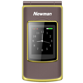 纽曼(newman) v9 移动/联通2g翻盖老人手机 双卡双待 咖啡金