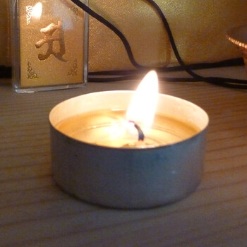 慈品 供灯酥油灯 香薰蜡烛 酥油蜡烛 香薰灯 纯植物无烟 清香无添加无色素 8小时50粒 黄色8小时 4盒装  共200粒