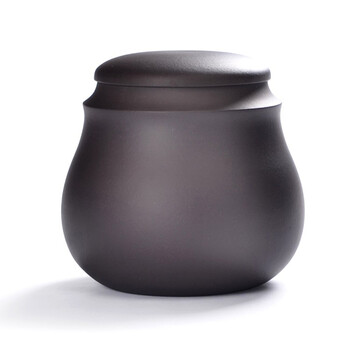 
                                        晨茗 宜兴原矿紫砂茶具普洱茶叶罐手工醒茶密封罐 紫泥本色大号小号茶叶罐 紫泥大号                