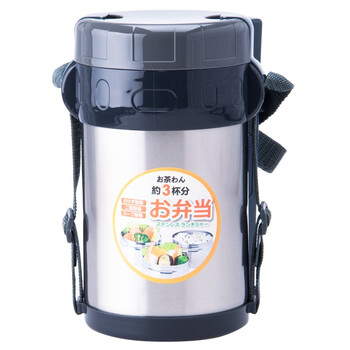 
                                        
                                                                                泰福高（TAFUCO）保温饭盒 304不锈钢保温桶三层便携免加热饭盒便当盒 T-0042 不锈钢本色1.5L带保温包                