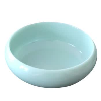 芬尚 文房用品 仿玉笔洗 毛笔洗笔缸水碗墨缸 学生书画用品美观实用防摔易清洗 14*5.5cm
