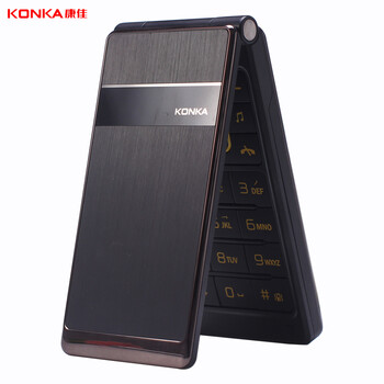 康佳(konka)k501 移动/联通2g翻盖老人手机 双卡双待 咖啡色