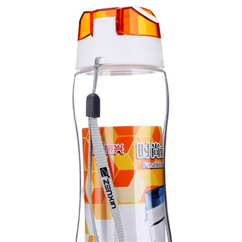 振兴 时尚太空杯 带盖防漏太空水杯 时尚便携杯  橙色 650ml SB8067