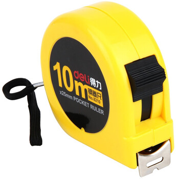 得力(deli)10m锁定功能钢卷尺 木工尺装修测量尺子 办公用品 8210 黄 得力(deli)10m锁定功能钢卷尺 木工尺装修测量尺子 办公用品 8210 黄