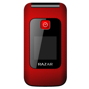 锐族R2015 电信2G翻盖老人手机 红色