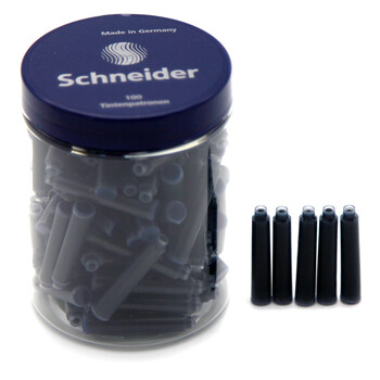 施耐德(Schneider)【热门商品】钢笔墨囊墨水胆非碳素不堵笔欧标钢笔适用100支装 蓝黑色6823 施耐德(Schneider)【热门商品】钢笔墨囊墨水胆非碳素不堵笔欧标钢笔适用100支装 蓝黑色6823