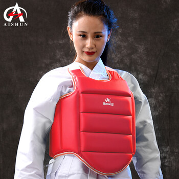 爱顺(aishun)空手道护胸 护具成人男女空手道牛津布护甲护具比赛型防