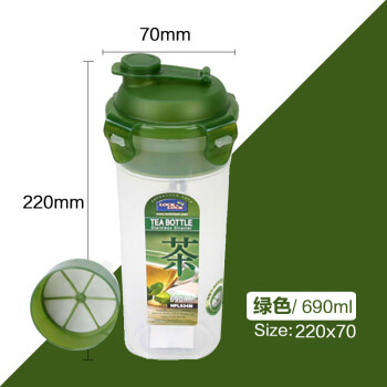 
                                        乐扣乐扣（locklock） 简约运动便携水杯 塑料水壶学生茶杯 创意随手杯子 HPL934M-690ML绿                