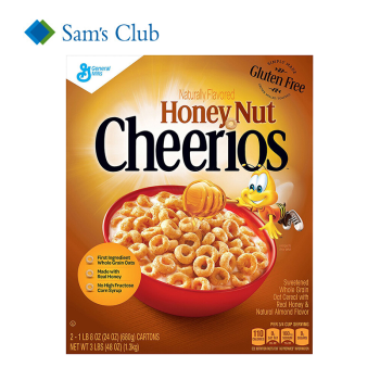 临期品、至6月：Cheerios 晶磨 蜂蜜坚果麦圈 680g*2包