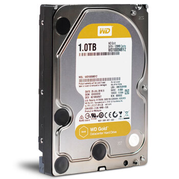 西部数据（WD）1TB 企业级机械硬盘 WD Gold 西数金盘 SATA 7200转128MB CMR垂直 服务器硬盘 3.5英寸WD1005VBYZ