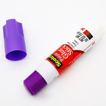 3M 胶棒 4支装 固体胶/固体胶棒/固体胶水 思高 PVP 办公用品学习文具COS遮眉 胶棒紫色变色 6115