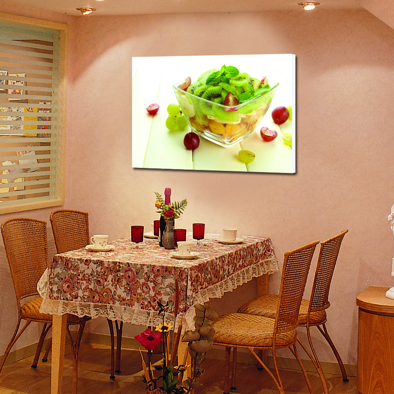 简约现代餐厅装饰画新鲜水果篮苹果餐馆无框画厨房挂画饭厅壁画 r1356