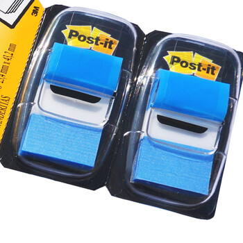 3M 便利贴 便条纸/报事贴/便签纸/抽取式指示标签 办公用品 学习用品文具 680-BE2（蓝色）