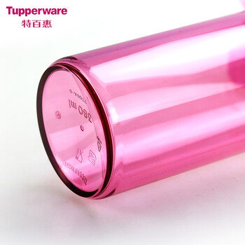 
                                                                                特百惠（Tupperware）水杯茶韵随心杯塑料杯500ml带杯绳茶隔 美唇红                