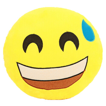 舞灵萌主 qq表情毛绒玩具抱枕 微信公仔腰靠坐垫 男女友生日礼物 汗笑