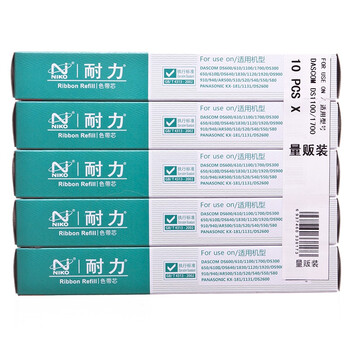 耐力（NIKO）N KX-P181 黑色色带芯(10根装) (适用DS300/600/610/640/900/910/940/1100/1700)