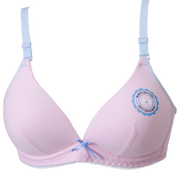 幻薇 少女文胸棉质固定肩带背扣式背心型少女文胸发育期内衣无钢圈