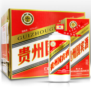 12点开始：贵州茅台镇 50度国宾酒 浓香型白酒 礼盒白酒 450ml*6瓶 *2件