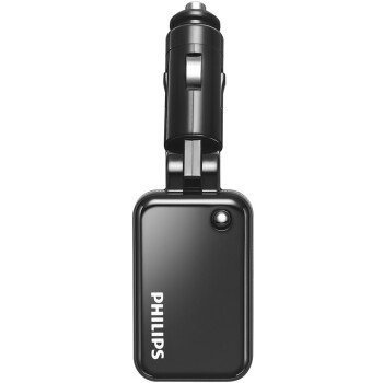
                                        飞利浦 DLP2017 双USB 车载充电器负离子发生器二合一（车充+负离子氧吧）5V/2.1A 黑色 有空气净化功能                