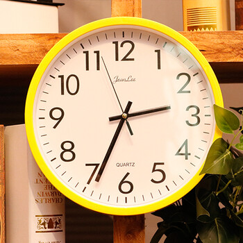 创意时钟艺术钟表挂钟壁钟客厅中国风现代简约大气24小时y 黄色 款式1