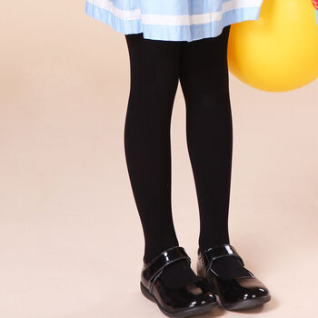 儿童连裤袜 女童天鹅绒连裤袜 糖果色丝袜连袜裤 打底袜 夏薄款 黑色